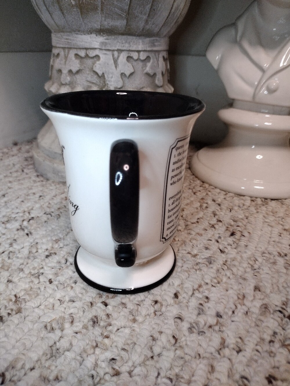 Grasslands Road "Queen of Everything" Black & White Coffee Mug - Picture 2 of 6